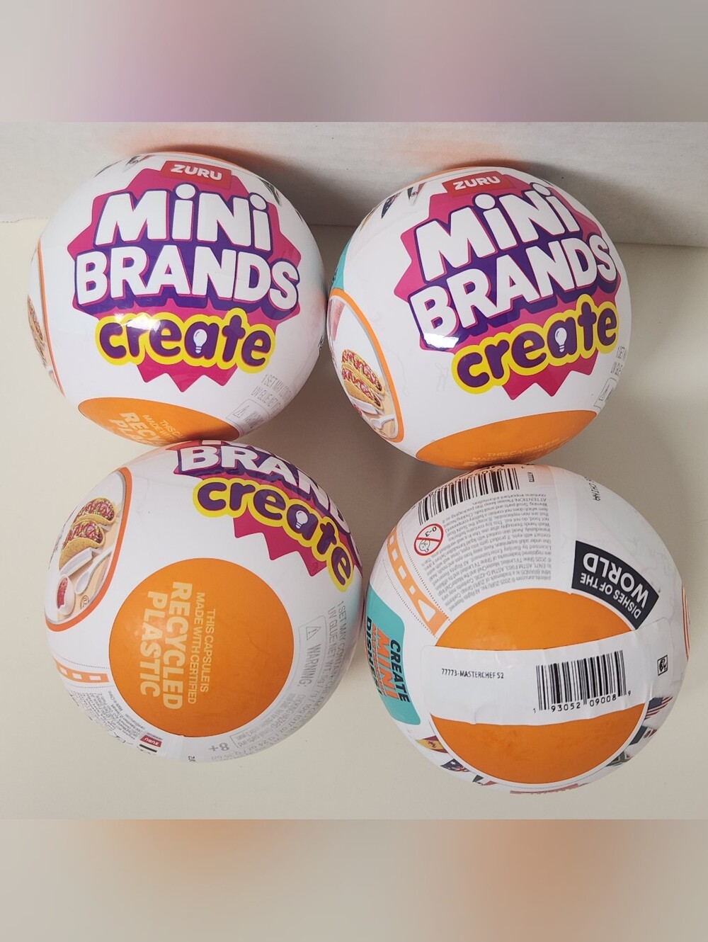 Bundle of 4 Zuru Mini Brands Create Masterchef Series 2